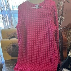 Fashion Nova Pink Long Sleeve Dress